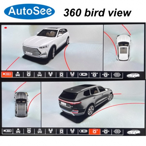 suit original OEM monitor for BYD Tang S2 S7 F5 F7 M6 360 degree camera bird eye 3D Panoramic view Front rear side Surround parking reverse